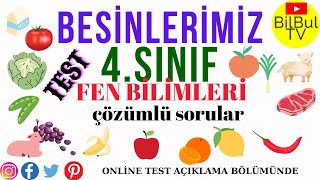 4 sınıf fen bilimleri Besinlerimiz çözümlü sorular [upl. by Asirral]