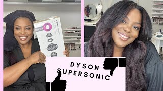 Trying the Dyson dryer on kinky straight hair [upl. by Paget804]