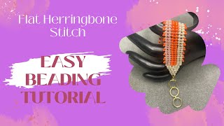 Flat Herringbone Stitch Bracelet [upl. by Ashling646]