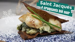 🥂 SAINT JACQUES amp CROQUANTS BLE NOIR chips de galettes [upl. by Ardnak]