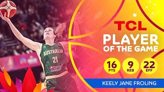 Keely Jane Froling 16 PTS  TCL Player Of The Game  TPE vs AUS  FIBA AsiaCupWomen 2023 [upl. by Nelyt]