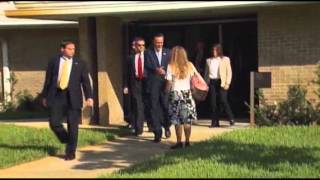 Raw Video Romney Goes to Church Ahead of Debate [upl. by Adnuhsal598]