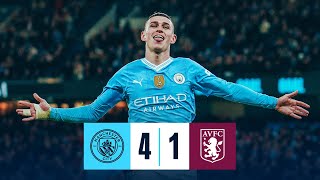 HIGHLIGHTS FODEN FIRES BRILLIANT HATTRICK AS CITY POWER PAST VILLA  Man City 41 Aston Villa [upl. by Atla]