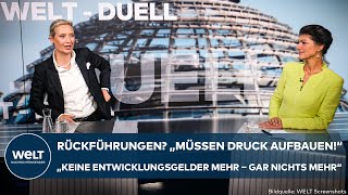 TVDUELL Rückführungen quotMüssen Druck aufbauen – keine Entwicklungsgelder mehr – gar nichts mehrquot [upl. by Sirtaeb662]