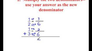 3 Ways to find a common Denominator [upl. by Vernice565]