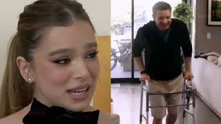 Hailee Steinfeld Chokes Up Talking Jeremy Renners Recovery [upl. by Hennebery]