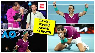 ¡HAZAÑA Rafael Nadal venció a Medvédev ganó su 2do Abierto de Australia y su Grand Slam 21  Tenis [upl. by Reiner]