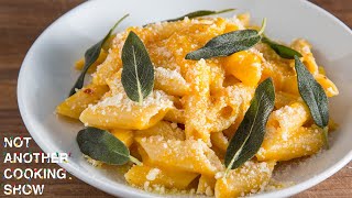 a creamy seasonal BUTTERNUT SQUASH PASTA with CRISPY SAGE [upl. by Briscoe671]