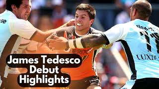 James Tedesco  Debut Game  NRL [upl. by Anwahsiek]