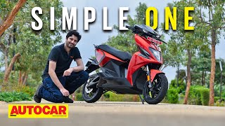 2022 Simple One review  New electric scooter with segment best range  First Ride  Autocar India [upl. by Noek]