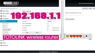 19216811  Setup TOTOLINK wireless router  NETVN [upl. by Tewfik834]