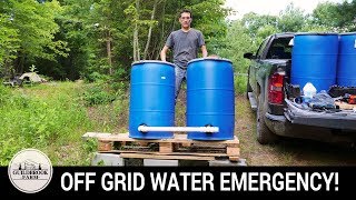 NO WATERAGAIN Will This Off Grid Gravity Fed Water System Work Part 1 [upl. by Aenea]