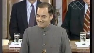 Jawaharlal Nehru and Rajiv Gandhi in US Congress [upl. by Bayless]