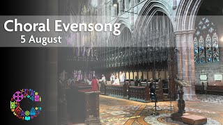 Choral Evensong  Friday 5 August  Chester Cathedral [upl. by Annat569]