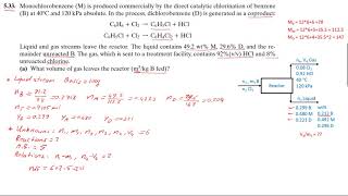 Pb 533 Production of Monochlorobenzene  Ideal Gas Arabic [upl. by Leveridge]