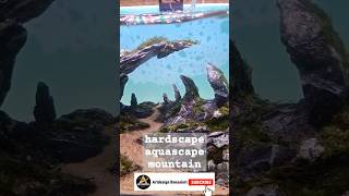 aquascape hardscape mountain simple design artdesignbonsaiart bonsaiart1 aquarium mossart moss [upl. by Ahtennek325]