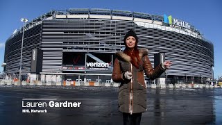 Lauren Gardner Takes Tour of MetLife Stadium  2024 NHL Stadium Series [upl. by Aihsein]