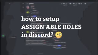 How to add selfassign roles in discord wcarl bot  Discord help [upl. by Sprague]