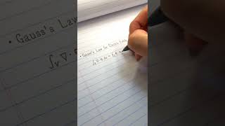 Gausss Law for electric field youtube shortvideo [upl. by Lleda]