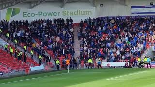 Chesterfield fans celebrate at Doncaster [upl. by Aneelahs]