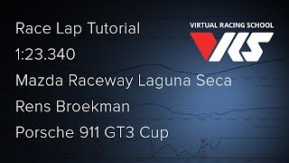 Laguna Seca  Porsche 911 GT3 Cup  Race Lap Analysis [upl. by Tremain347]