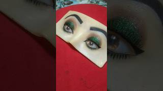 Green eye makeup eyemakeup makeup liner shortvideo [upl. by Erb]