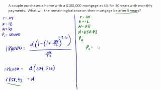 Calculate remaining balance on a mortgage [upl. by Malliw578]