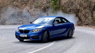 BMW M235i drift amp slide amp donuts 4K [upl. by Hamimej592]