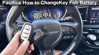 2020  2024 Chrysler Pacifica How to change key fob battery  remote battery replacement [upl. by Grados]