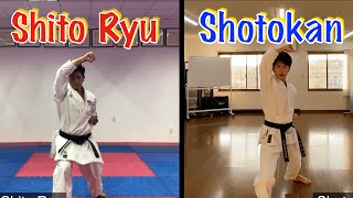 Shito Ryu vs Shotokan ｜Heian Shodan Comparison Without Commentary [upl. by Aieka]