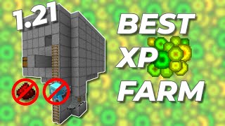 BEST 121 XP Farm No Allay No Redstone in Minecraft Bedrock  MCPE [upl. by Kera420]