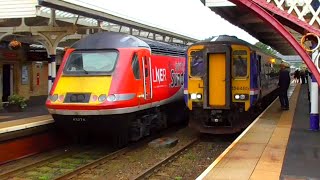 Trains at Hexham incl ECML Diverts  051019 [upl. by Corsetti]