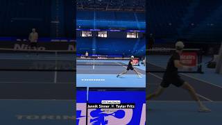 🔊 The sound 👌 Practice point between Jannik Sinner and Taylor Fritz at the ATP Finals tennis [upl. by Sillaw]