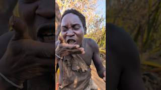 These bushmen dont Joke with food See is So hot but dont care😋😲😁hadzabetribe food [upl. by Anilam254]