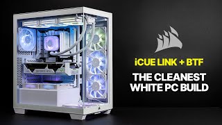 The Cleanest All White PC Build  All CORSAIR Parts  Asus TUF Gaming BTF [upl. by Hampton887]