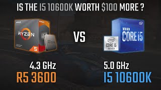 Ryzen 5 3600 vs Core I5 10600K  Stock  Overclock  1080P 1440P and 4K Benchmarks [upl. by Adiaj]