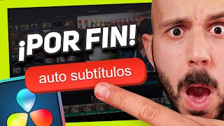 ¡DESCÁRGALO YA 🔥 SUBTÍTULOS AUTOMÁTICOS en DAVINCI RESOLVE 185 STUDIO [upl. by Esilanna]