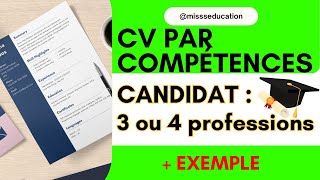 EXEMPLE MODELE CV PAR COMPÉTENCES MISS S missseducation [upl. by Naujak]