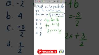 Pendiente de una Recta  Pregunta Tipo Examen energymath [upl. by Avenej]