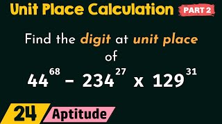 Unit Place Calculation Part 2 [upl. by Apgar]