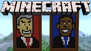 Minecraft  Mitt Romney Vs Barack Obama Who Will Be the President of the United States [upl. by Annoyik212]