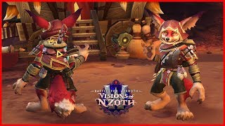 Vulpera Heritage Armor Set  Ingame Preview  WoW BfA Patch 83 Visions of Nzoth [upl. by Sucramrej]