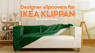 Transform Your IKEA Klippan with EasytoInstall Sofa Slipcovers  Comfort Works [upl. by Uuge]