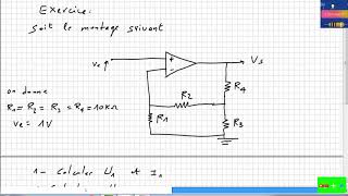 amplificateur opérationnel exercice corrigé n°2 [upl. by Cole]
