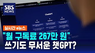 quot월 구독료 267만 원quot…쓰기도 무서운 챗GPT  SBS  실시간 e뉴스 [upl. by Hamitaf82]