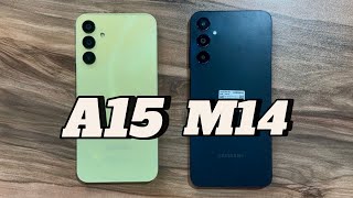 Samsung Galaxy A15 vs Samsung Galaxy M14 [upl. by Adnol552]