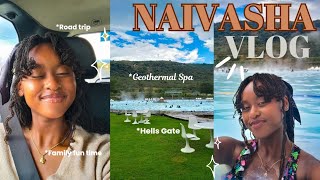 Naivasha VLOG  road trip Hells Gate geothermal Spa for the 1st time family petrol station food 🍔 [upl. by Landing955]