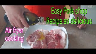 How to cook Pork chop using air fryer  Pork chop recipe air fryer Greattaste888 [upl. by Elenore424]