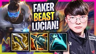 FAKER IS A BEAST WITH LUCIAN  T1 Faker Plays Lucian MID vs Azir  Season 2024 [upl. by Todhunter]