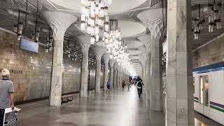 Tashkent Metro Mustaqillik Maydoni Station [upl. by Dave]